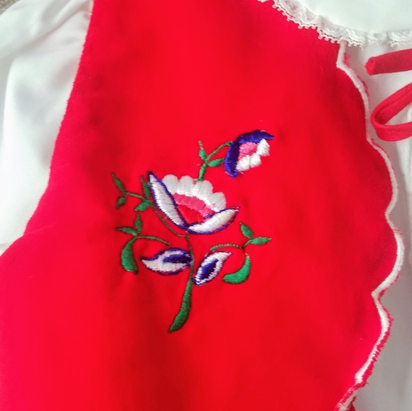 Vintage Red Velour 3 Piece Outfit 3T - Picture 4 of 8